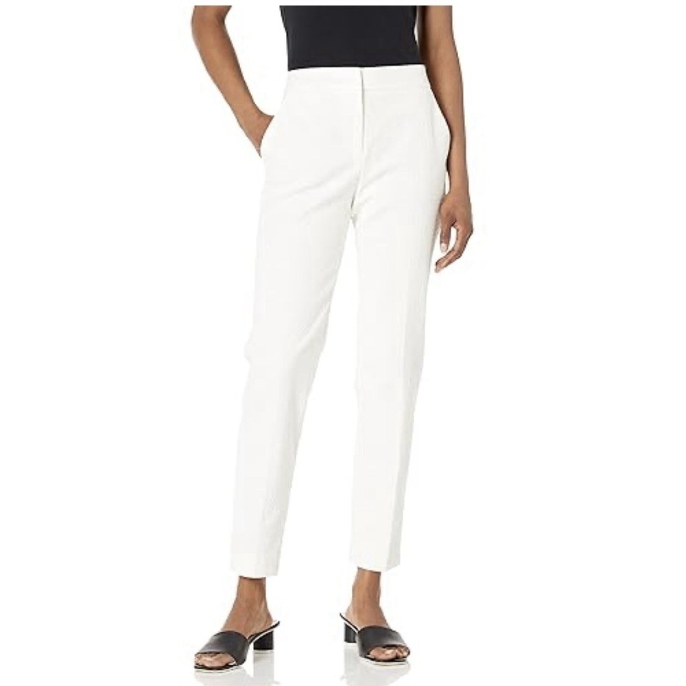 Trina Turk White Cotton Blend Pants Womens Woven Trouser No Size Casual